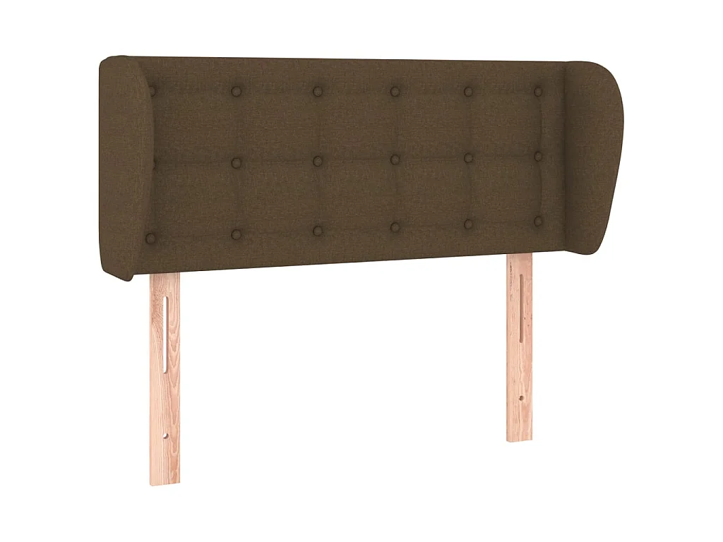 Tête de lit avec oreilles Marron Foncé 83x23x78/88 cm Tissu POI60065 BonneVie Meuble