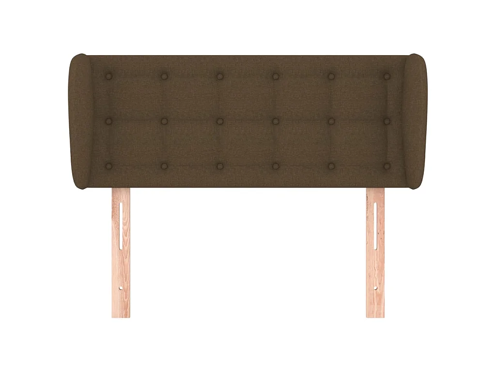 Tête de lit avec oreilles Marron Foncé 83x23x78/88 cm Tissu POI60065 BonneVie Meuble