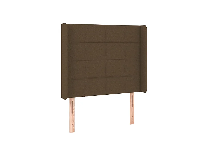 Kopfteil,Bettkopfteil mit Ohren Dunkelbraun 103x16x118/128 cm Stoff -gkd988507