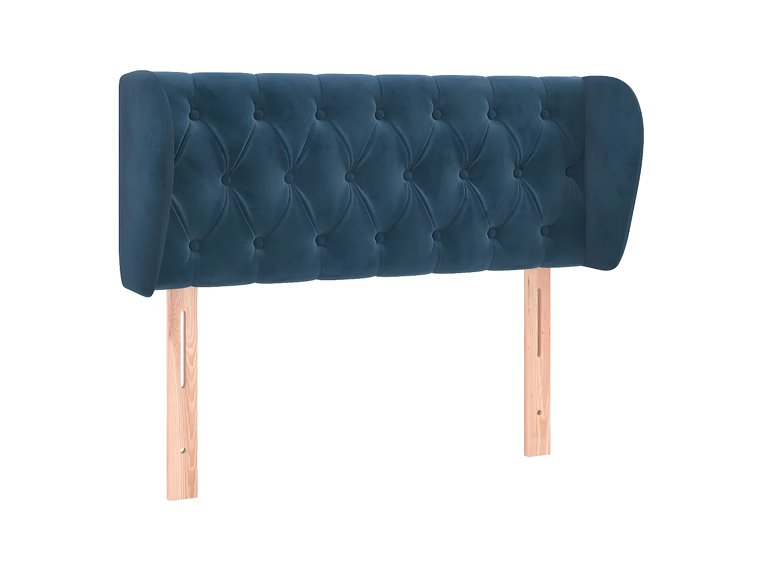 Tête de lit avec oreilles Bleu foncé 103x23x78,88 cm Velours LKC13291 BonneVie Meuble