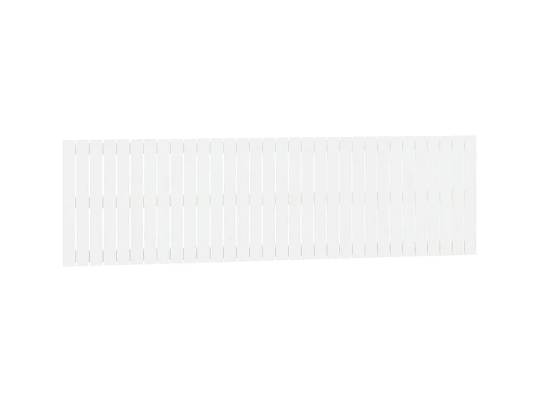 Testiera | Testata del letto da Parete Bianca 204x3x60 cm in Legno Massello di Pino