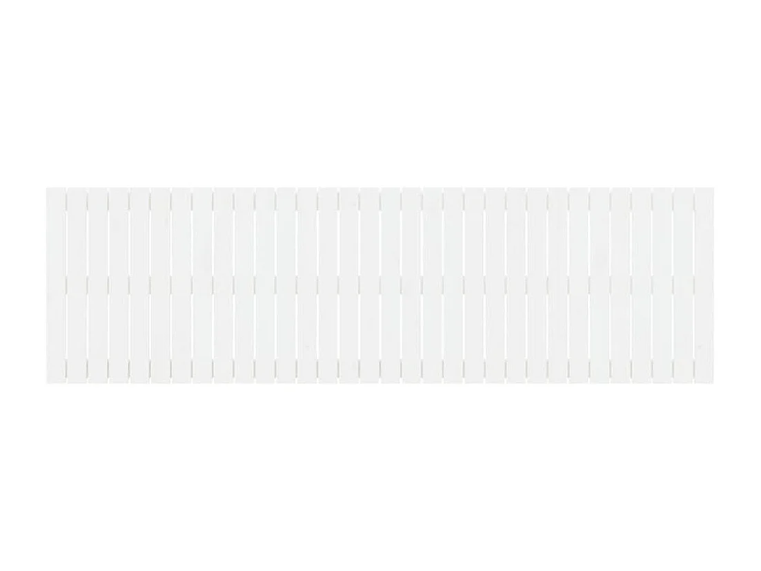 Tête de lit murale Blanc 204x3x60 cm Bois massif de pin POI35048 BonneVie Meuble