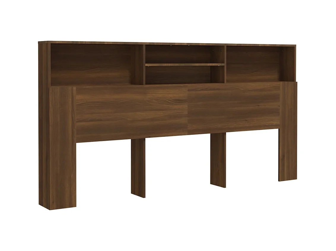 Testiera | Testata del letto con Contenitore Rovere Marrone 200x19x103,5 cm