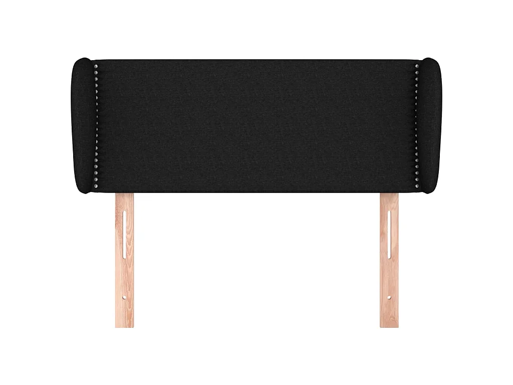 Tête de lit avec oreilles Noir 83x23x78/88 cm Tissu POI24930 BonneVie Meuble