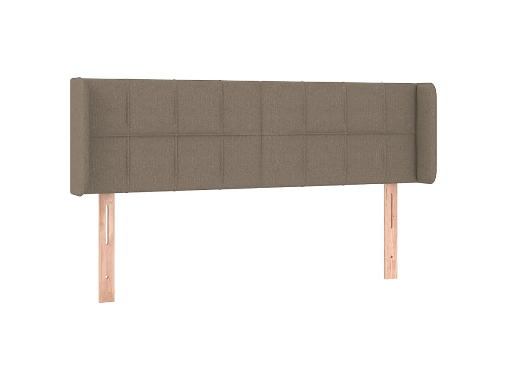 Tête de lit avec oreilles Taupe 147x16x78/88 cm Tissu POI89996 BonneVie Meuble