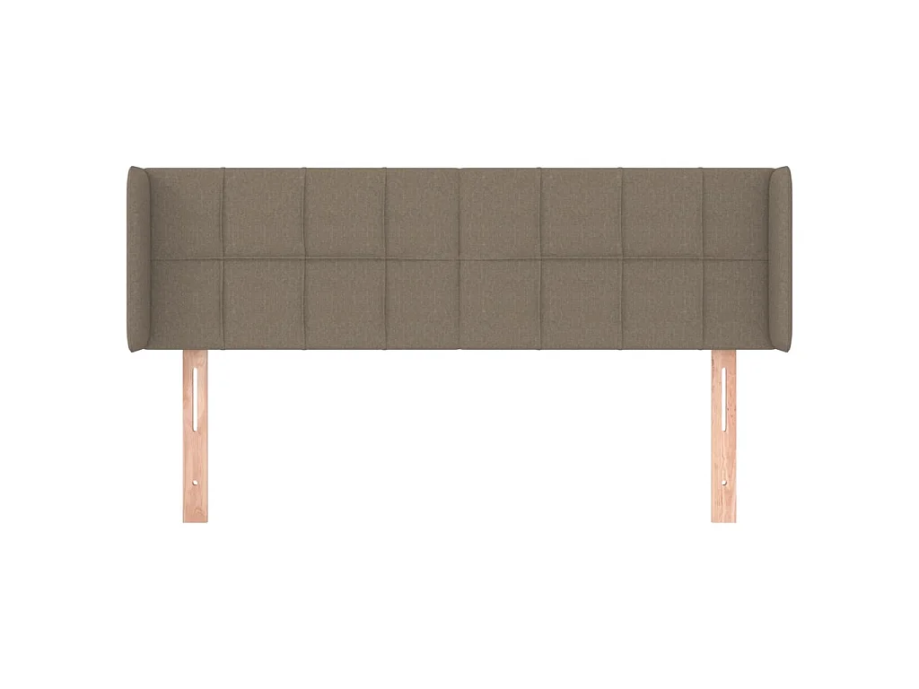 Tête de lit avec oreilles Taupe 147x16x78/88 cm Tissu POI89996 BonneVie Meuble