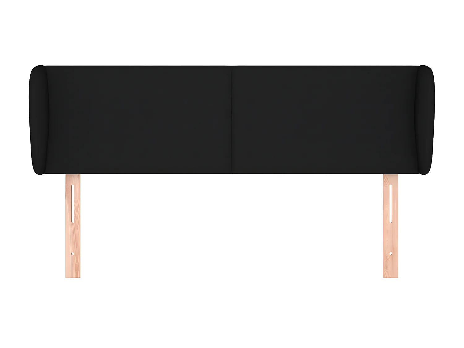 Kopfteil,Bettkopfteil mit Ohren Schwarz 147x23x78/88 cm Stoff -gkd957282