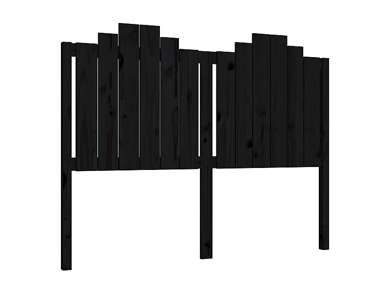 Testiera | Testata del letto per Letto Nera 146x4x110 cm Legno Massello di Pino