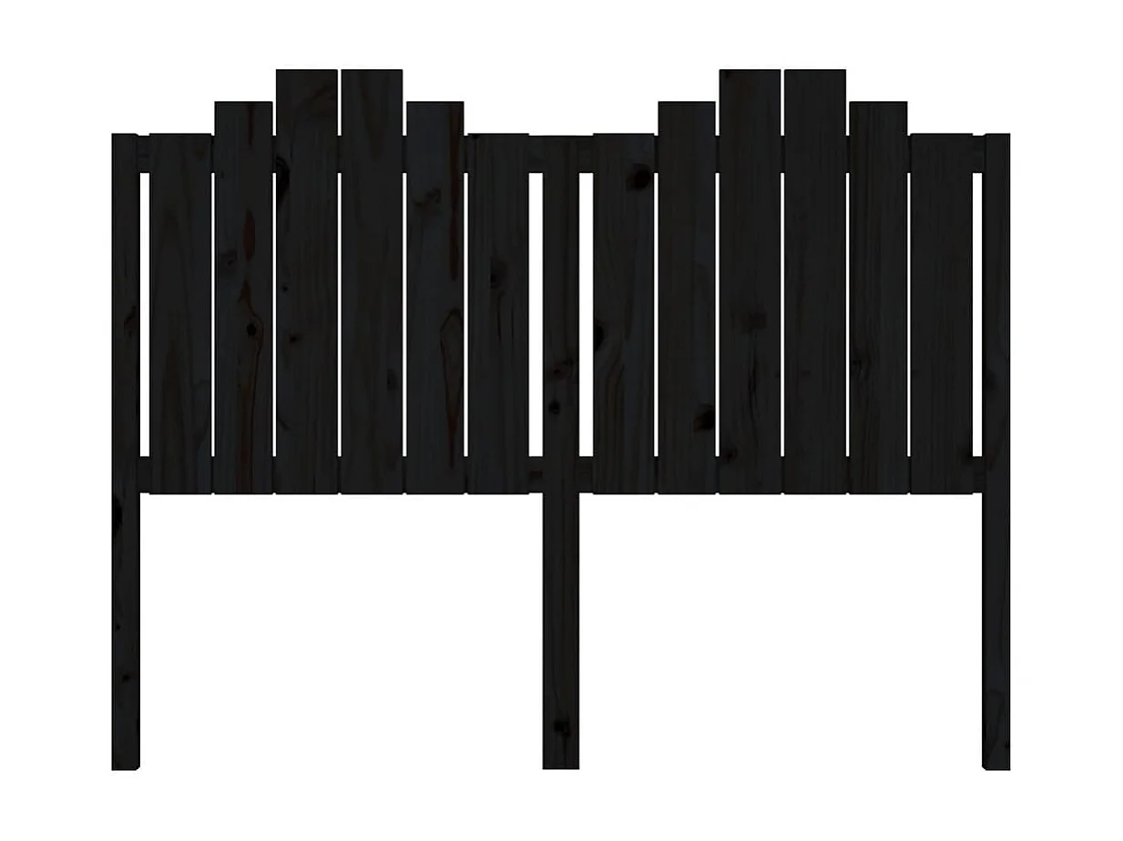 Tête de lit Noir 146x4x110 cm Bois massif de pin POI84210 BonneVie Meuble