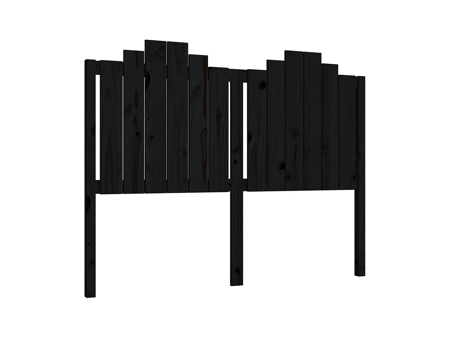 Tête de lit Noir 146x4x110 cm Bois massif de pin POI84210 BonneVie Meuble