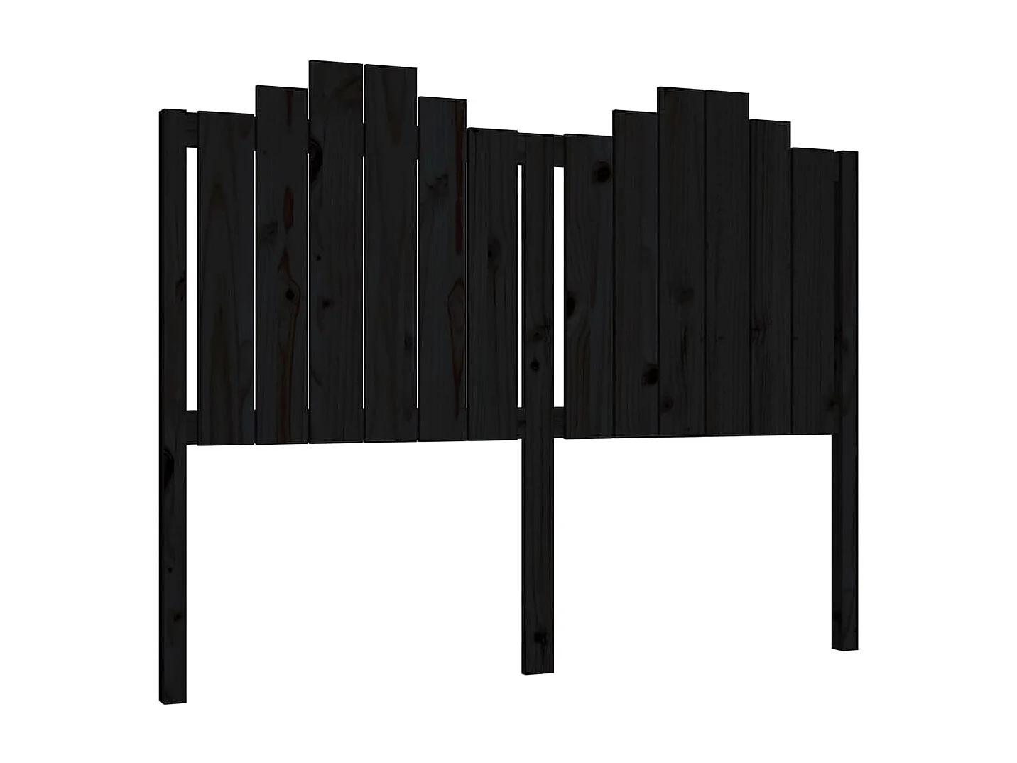 Tête de lit Noir 146x4x110 cm Bois massif de pin POI84210 BonneVie Meuble