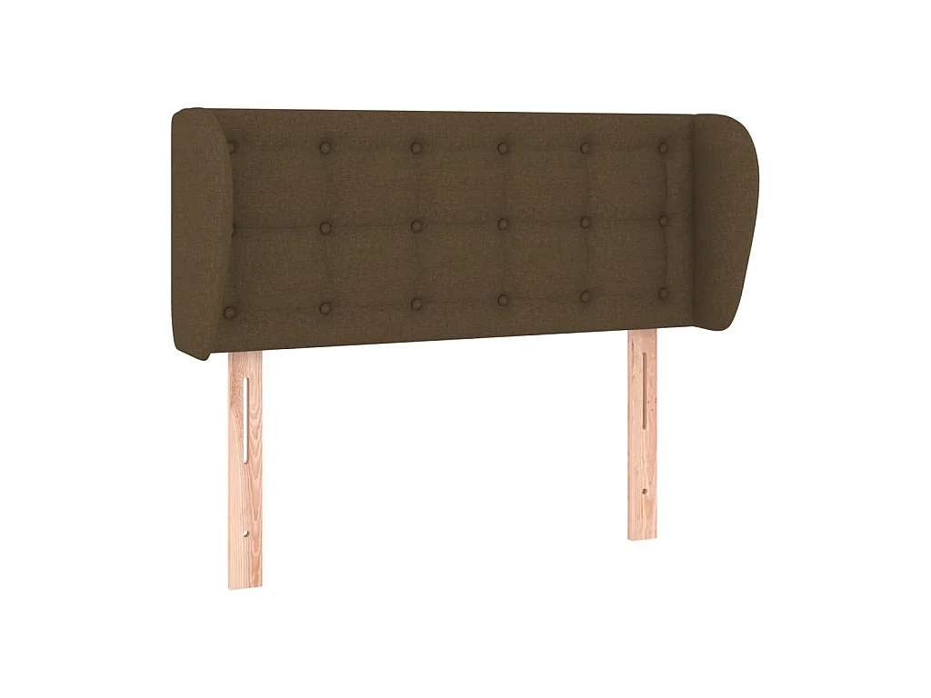 Tête de lit avec oreilles Marron foncé 93x23x78/88 cm Tissu POI58374 BonneVie Meuble