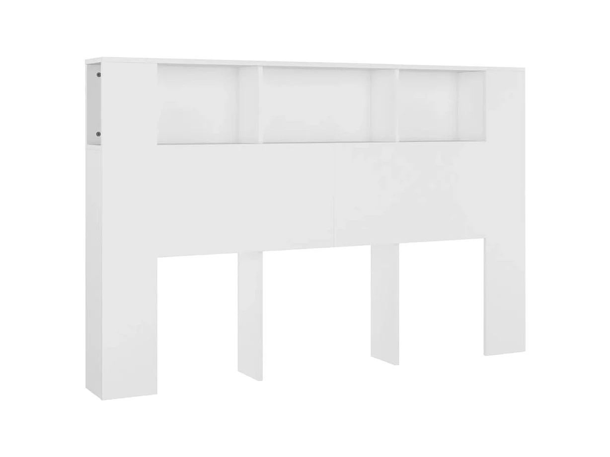 Testiera | Testata del letto con Scomparti Bianca 160x18,5x104,5 cm