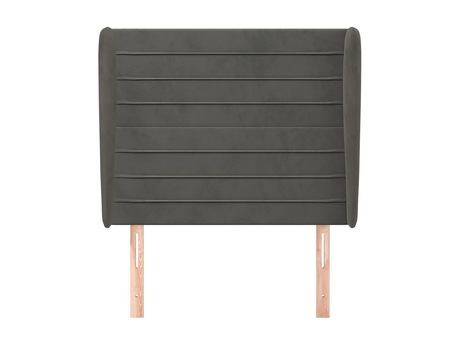 Hoofdbord met randen 83x23x118/128 cm fluweel donkergrijs NL179790