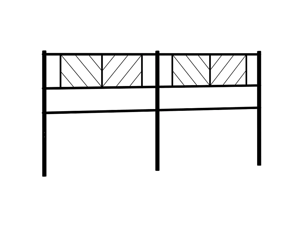 Tête de lit métal noir 193 cm POI61569 BonneVie Meuble