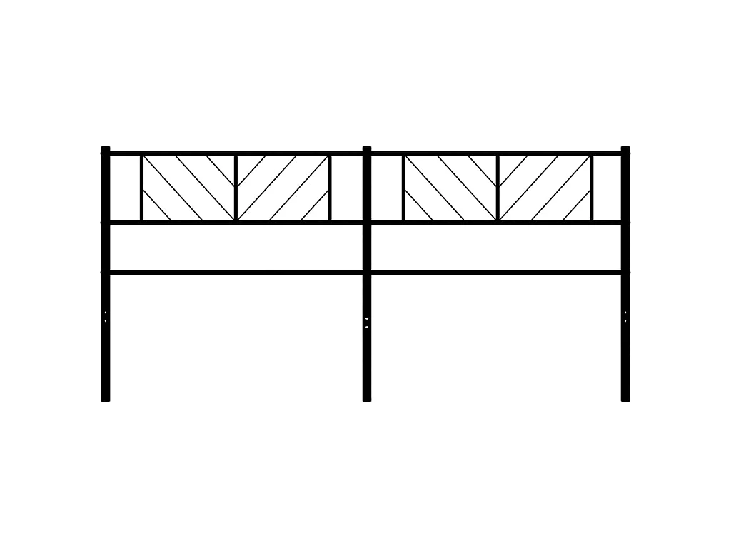 Tête de lit métal noir 193 cm POI61569 BonneVie Meuble