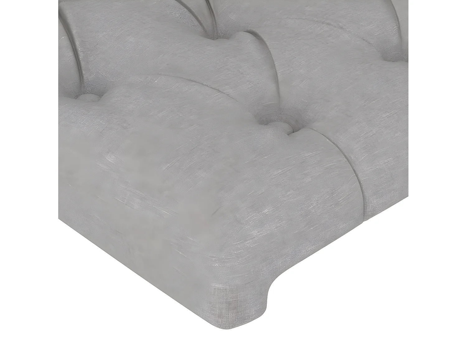 Tête de lit avec oreilles Gris clair 183x23x78/88 cm Tissu POI73911 BonneVie Meuble