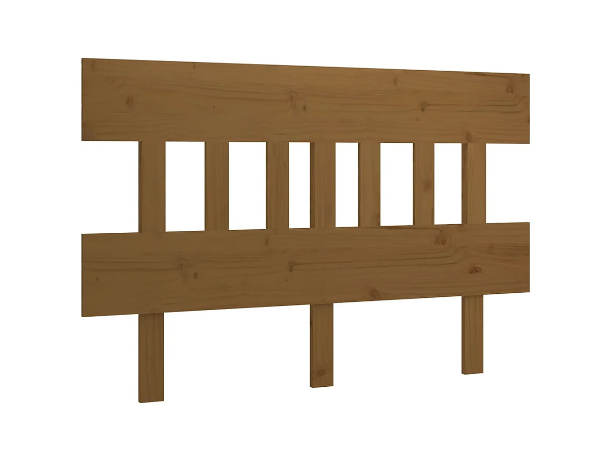Tête de lit Marron miel 203,5x3x81 cm Bois massif de pin POI95653 BonneVie Meuble