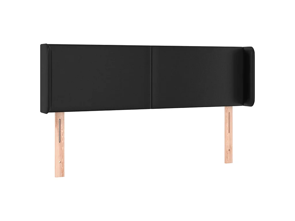 Cabeceira de cama c/ LED couro artificial 147x16x78/88 cm preto PT373109