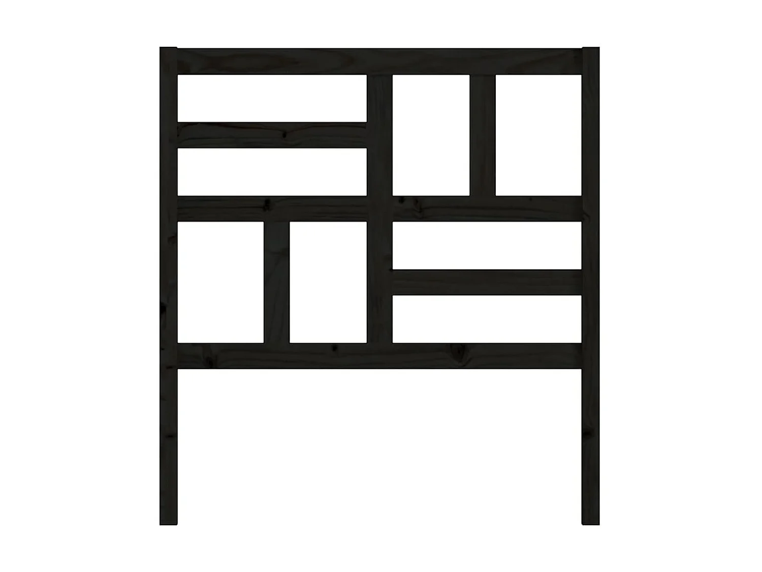 Cabeceira de cama 96x4x104 cm pinho maciço preto PT997808