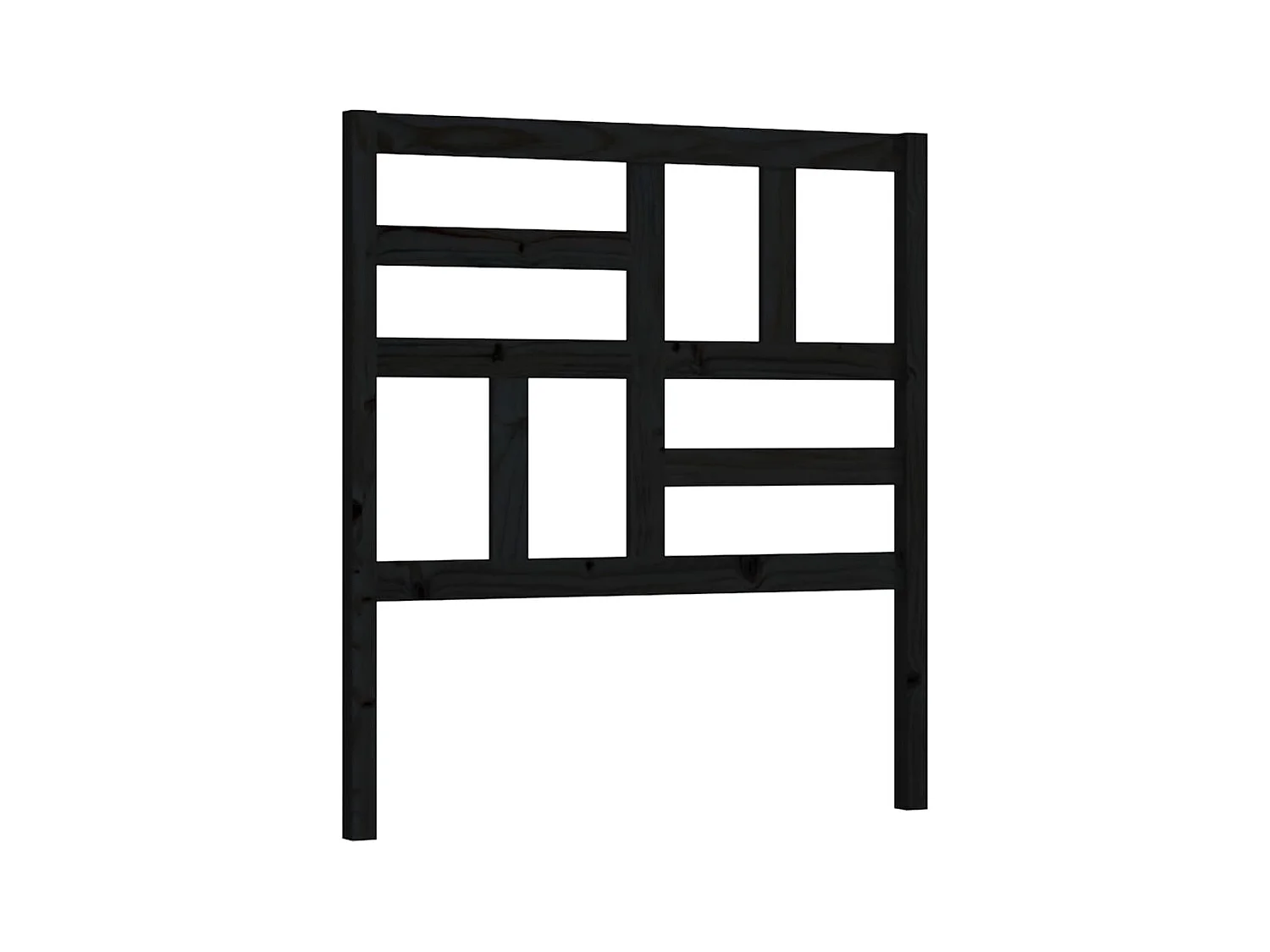 Tête de lit Noir 96x4x104 cm Bois massif de pin POI57893 BonneVie Meuble