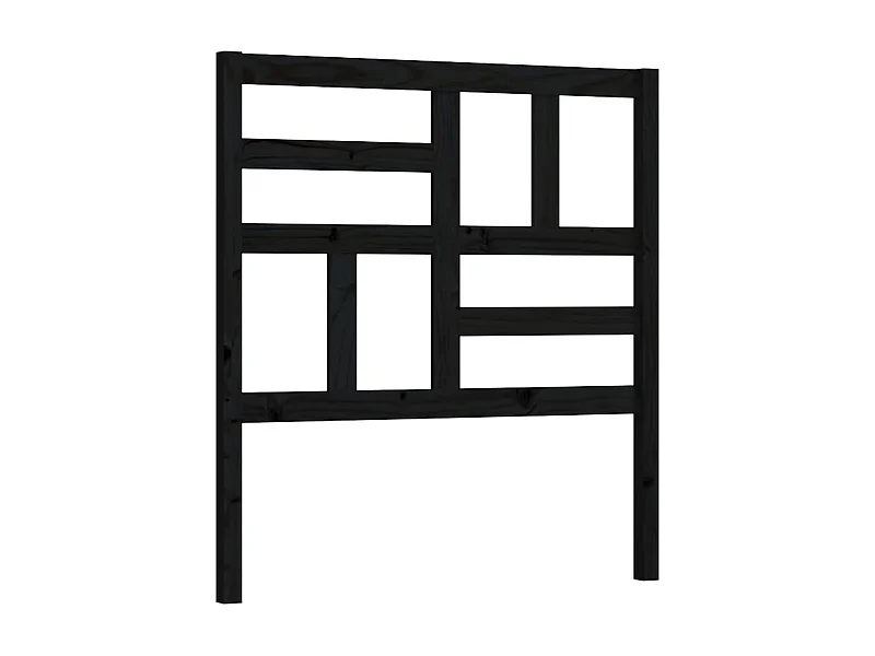 Tête de lit Noir 96x4x104 cm Bois massif de pin POI57893 BonneVie Meuble