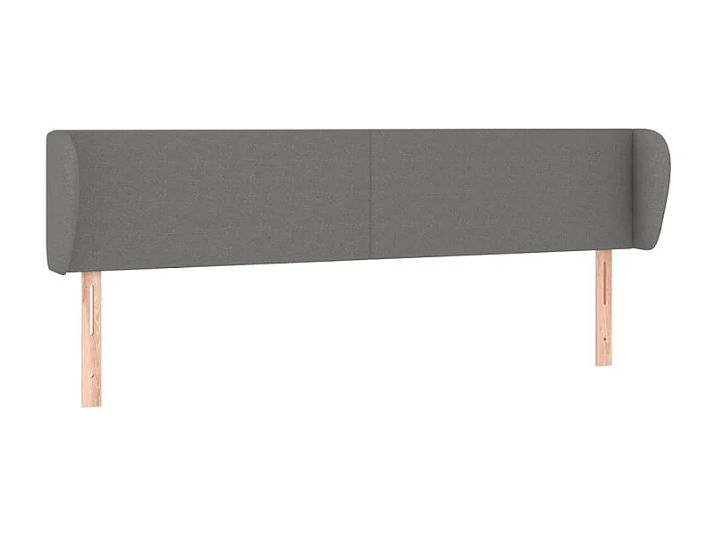 Cabecero de tela gris oscuro 203x23x78/88 cm ES59000