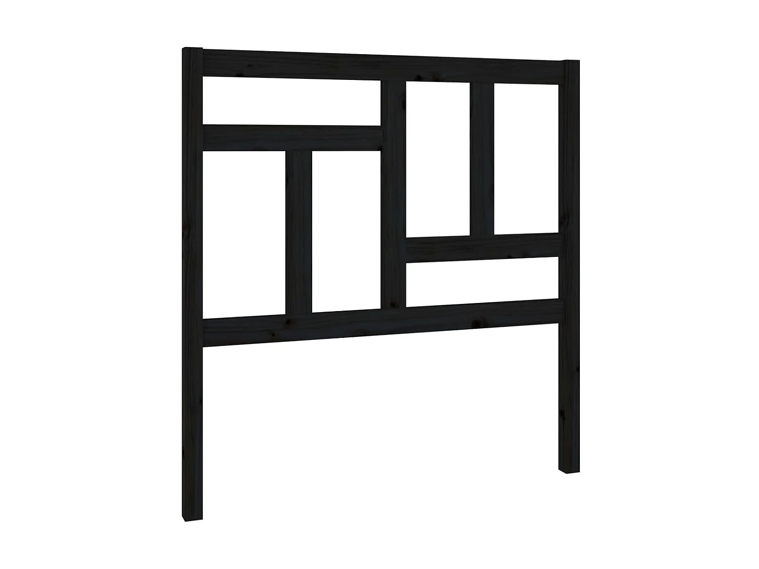 Cabeceira de cama 95,5x4x100 cm pinho maciço preto PT757467