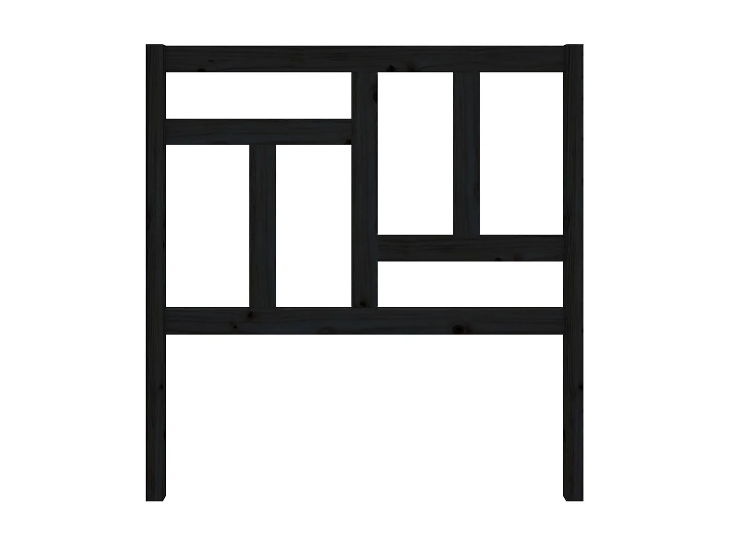 Cabeceira de cama 95,5x4x100 cm pinho maciço preto PT757467