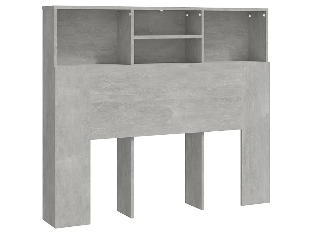 Armoire de tête de lit Gris béton 120x19x103,5 cm POI22664 BonneVie Meuble