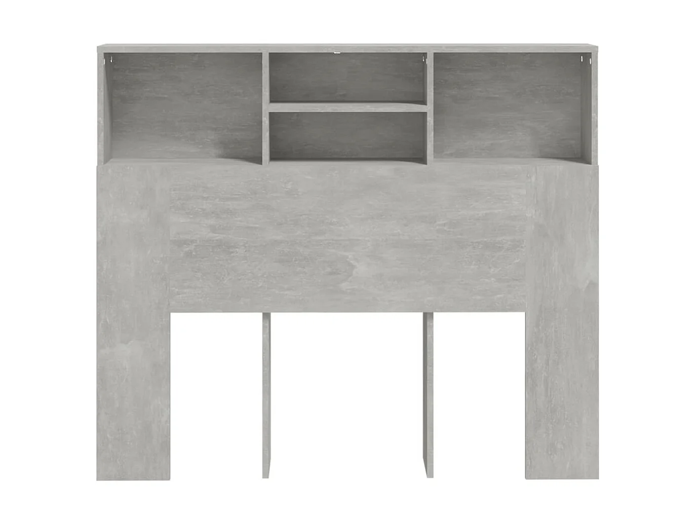 Armoire de tête de lit Gris béton 120x19x103,5 cm POI22664 BonneVie Meuble