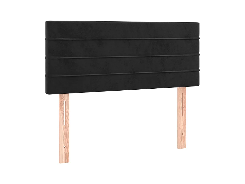 Testiera | Testata del letto Nera 90x5x78/88 cm in Velluto