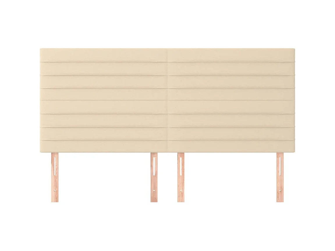 Kopfteil,Bettkopfteile 4 Stk. Creme 90x5x78/88 cm Stoff -gkd344347