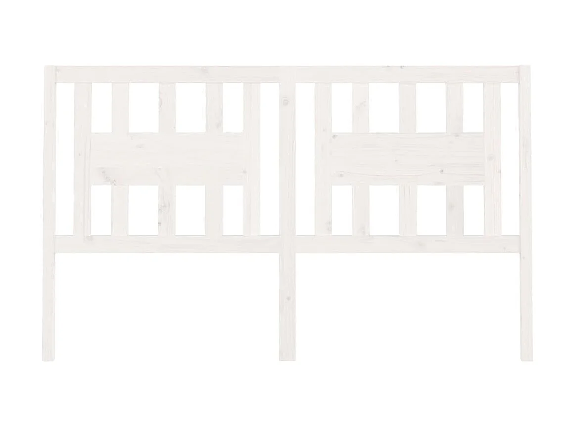 Cabeceira de cama 126x4x100 cm pinho maciço branco PT827150