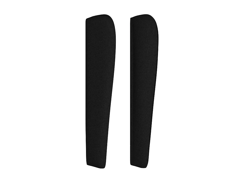 Tête de lit avec oreilles Noir 147x23x118/128 cm Tissu POI85736 BonneVie Meuble