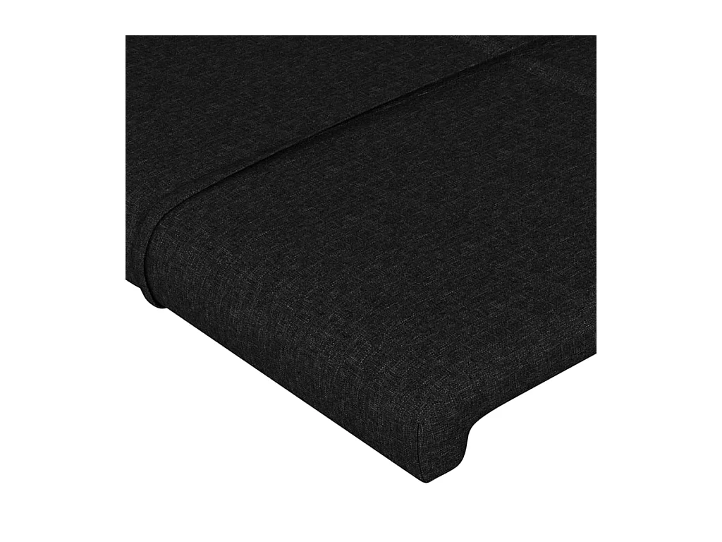 Tête de lit avec oreilles Noir 147x23x118/128 cm Tissu POI85736 BonneVie Meuble