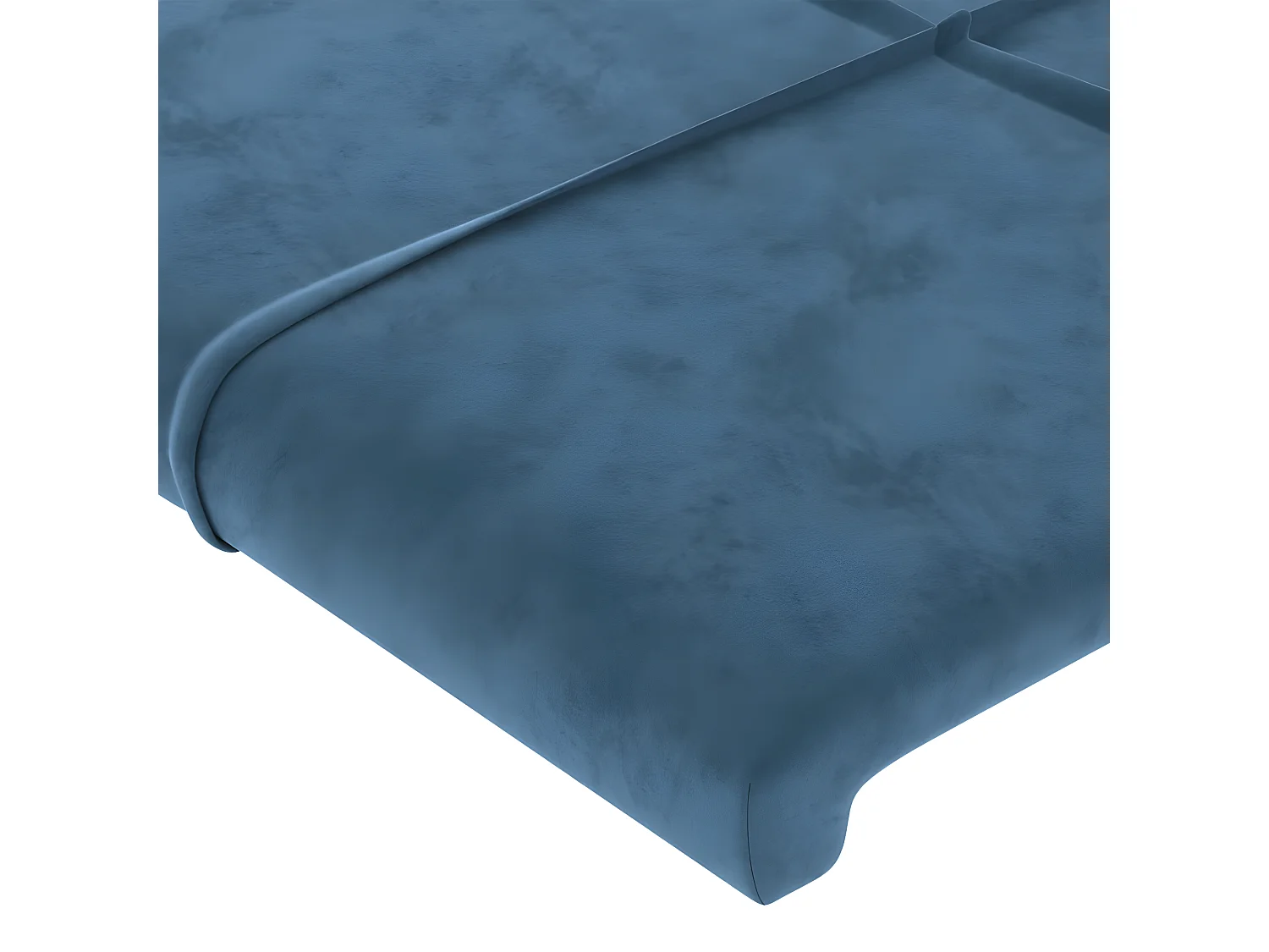 Cabeceira cama c/ luzes LED veludo 147x16x118/128cm azul-escuro PT119642