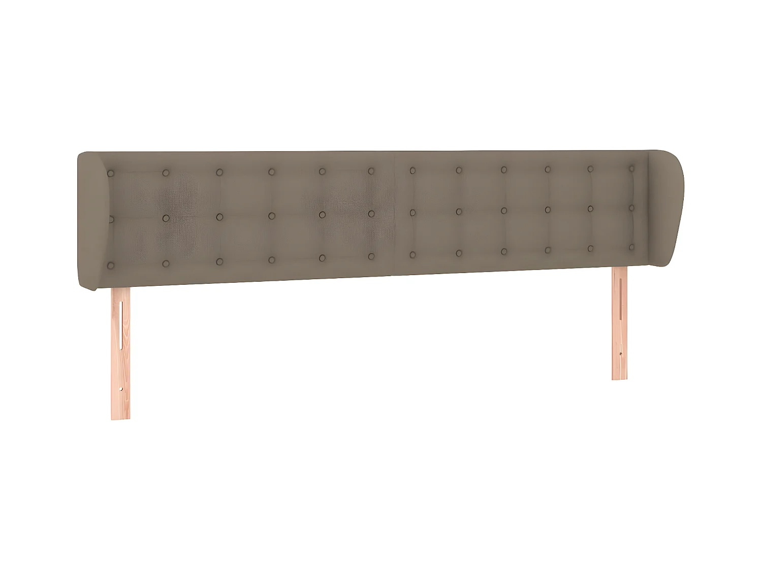 Tête de lit avec oreilles Taupe 163x23x78,88 cm Tissu LKC96001 BonneVie Meuble