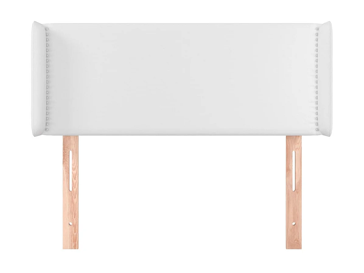 Tête de lit avec oreilles Blanc 103x16x78/88 cm Similicuir POI74027 BonneVie Meuble