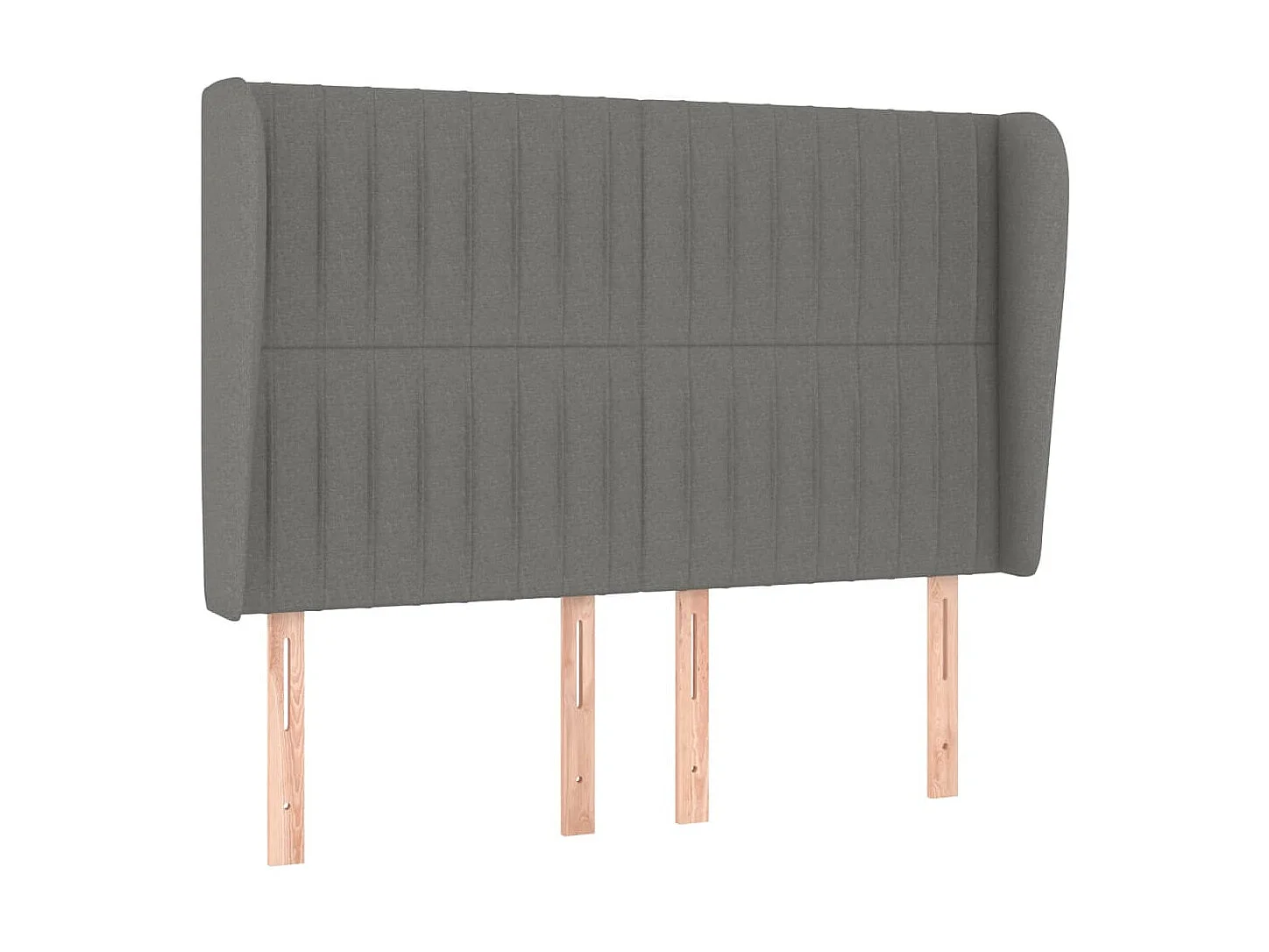 Tête de lit avec oreilles Gris foncé 147x23x118/128 cm Tissu POI37594 BonneVie Meuble