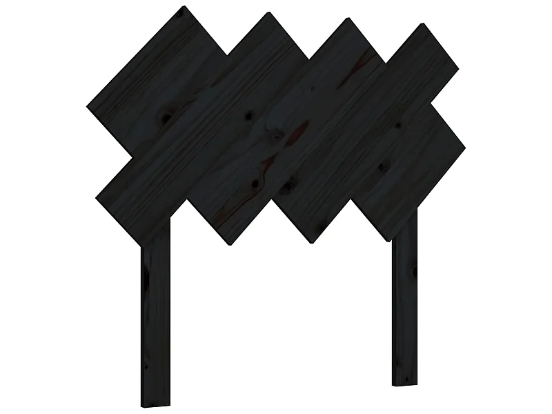 Tête de lit Noir 92x3x81 cm Bois massif de pin POI71061 BonneVie Meuble