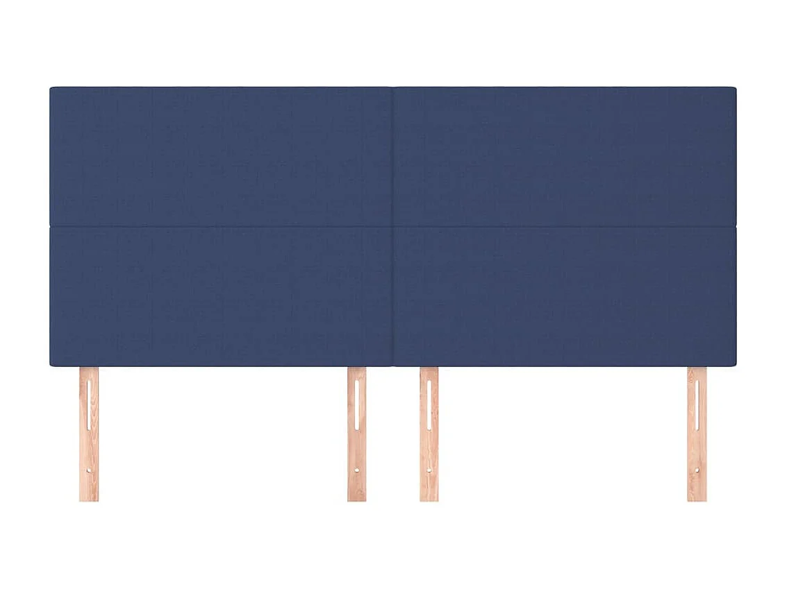 Têtes de lit 4 pcs Bleu 90x5x78/88 cm Tissu POI32687 BonneVie Meuble