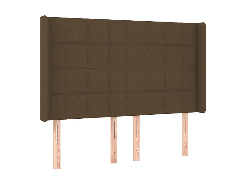 Testiera ad Orecchio MarroneScuro147x16x118/128cm inTessuto CFW831830