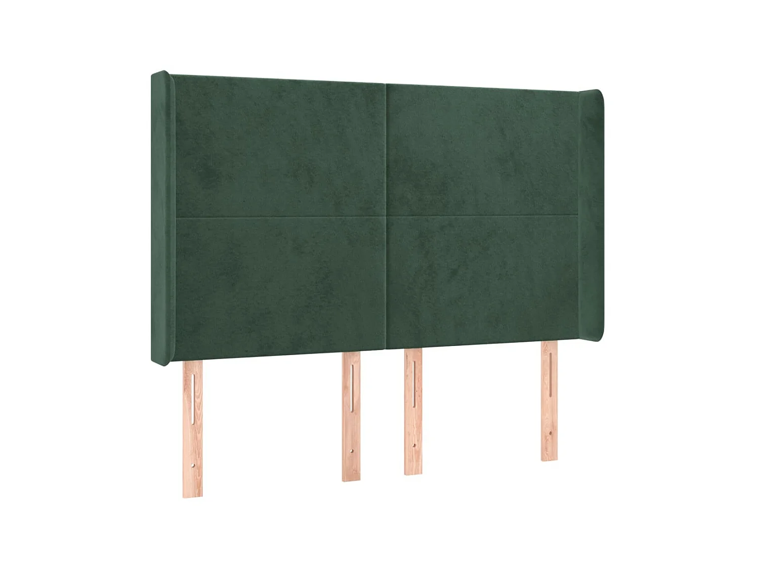 Tête de lit avec oreilles Vert foncé 147x16x118/128 cm Velours POI22288 BonneVie Meuble