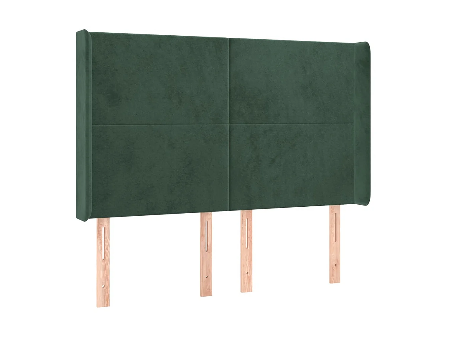 Tête de lit avec oreilles Vert foncé 147x16x118/128 cm Velours POI22288 BonneVie Meuble
