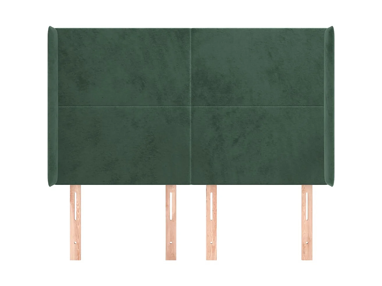 Tête de lit avec oreilles Vert foncé 147x16x118/128 cm Velours POI22288 BonneVie Meuble