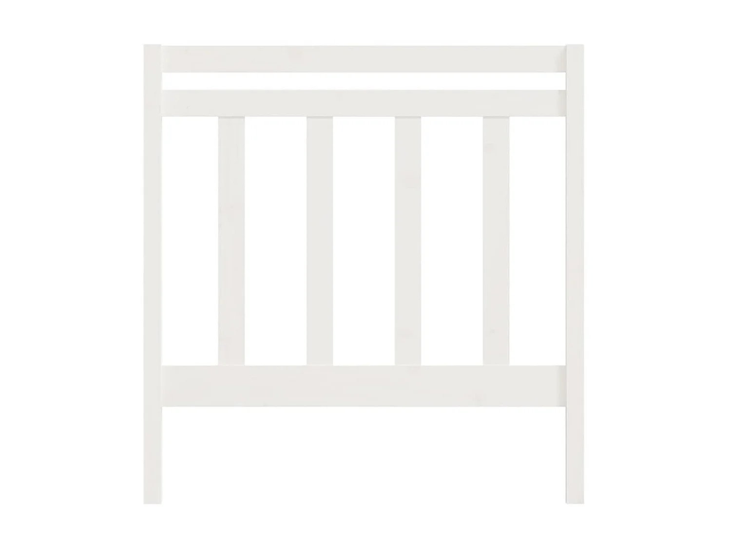 Tête de lit Blanc 95x4x100 cm Bois massif de pin POI35541 BonneVie Meuble