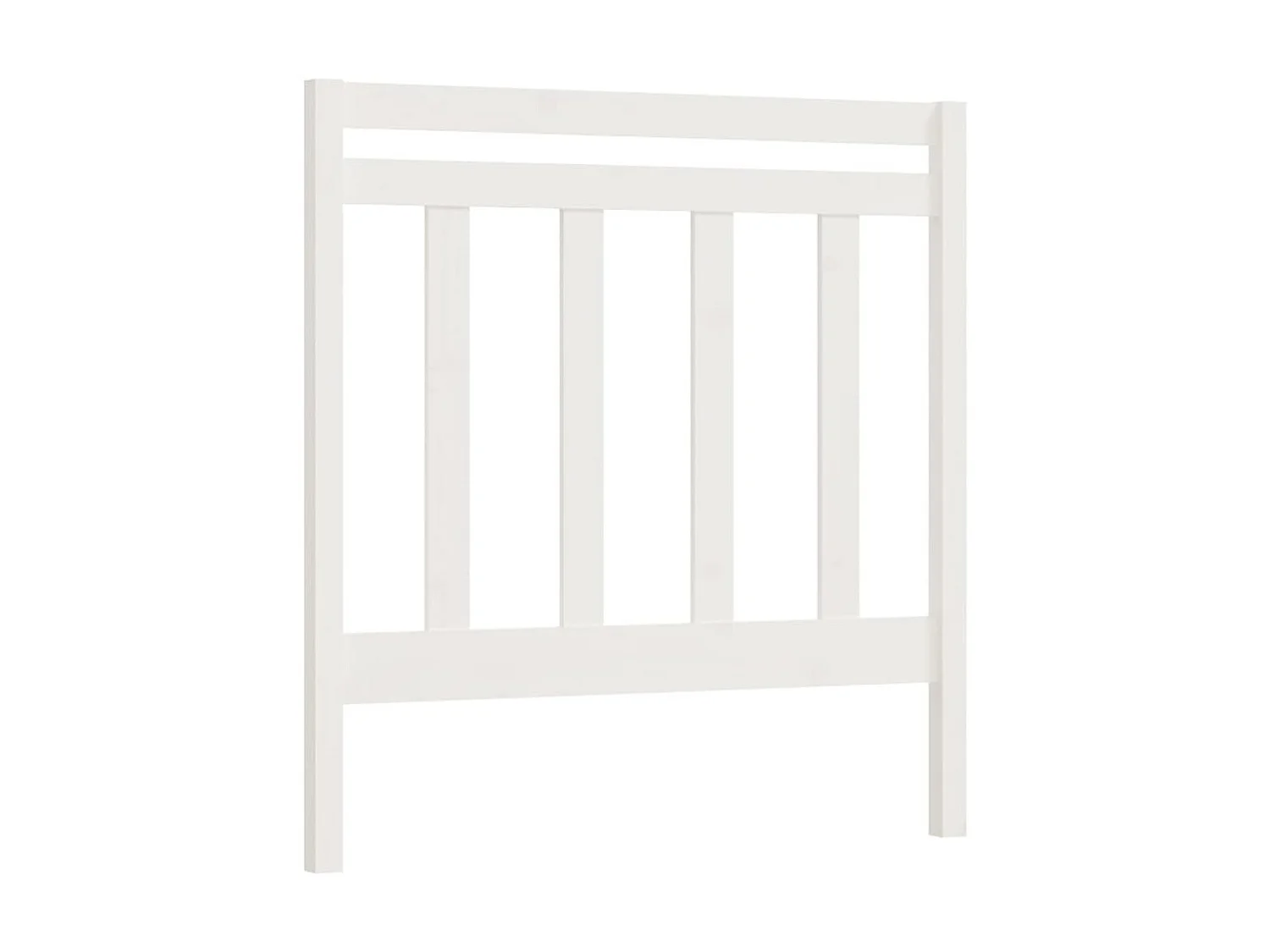 Cabeceira de cama 95x4x100 cm pinho maciço branco PT438854