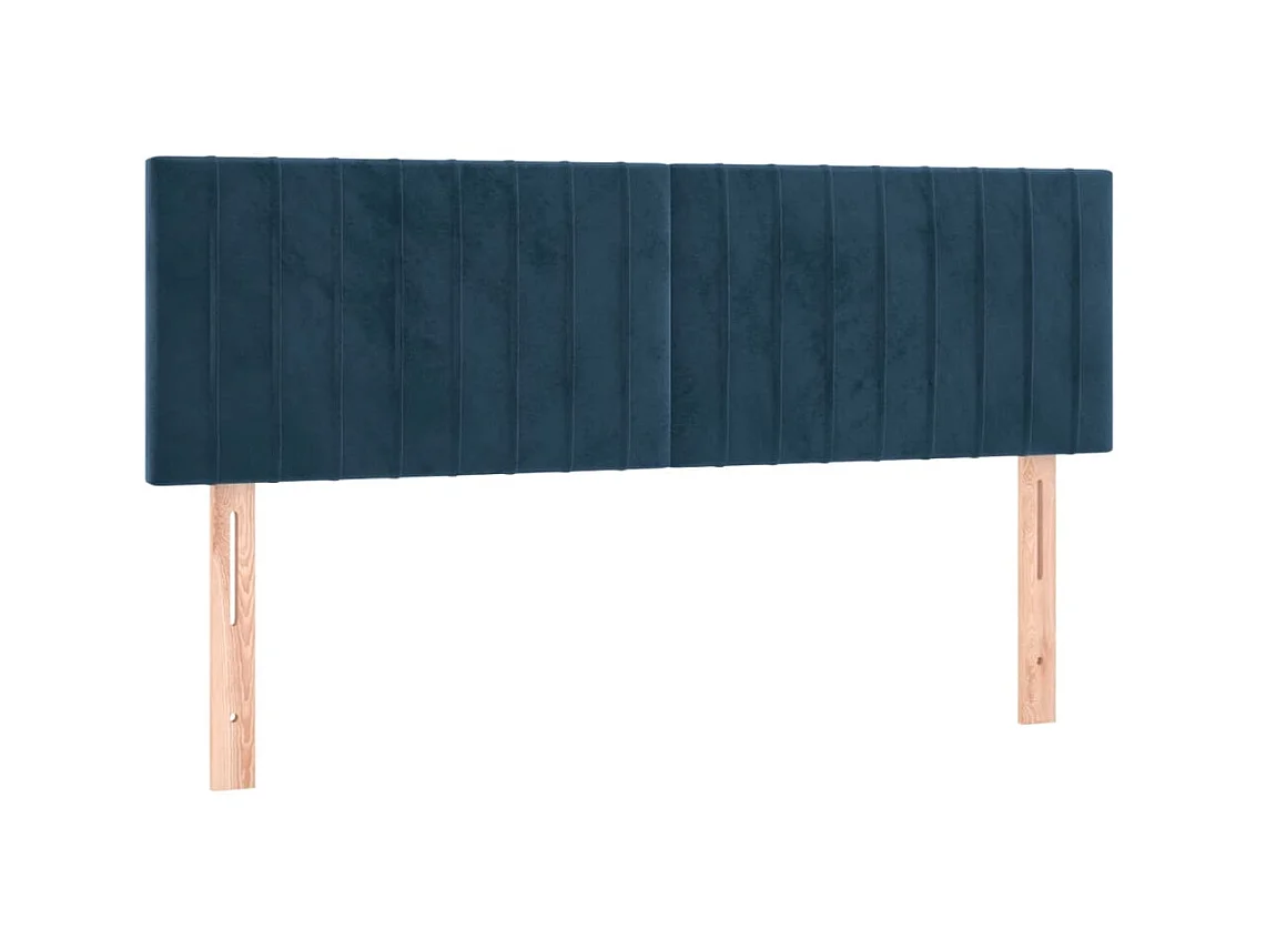 Têtes de lit 2 pcs Bleu foncé 72x5x78/88 cm Velours POI39685 BonneVie Meuble