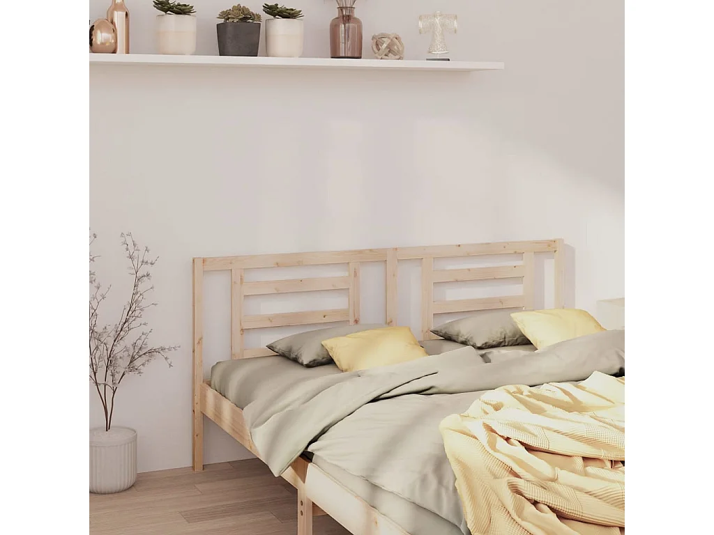 Tête de lit 166x4x100 cm Bois massif de pin POI13711 BonneVie Meuble